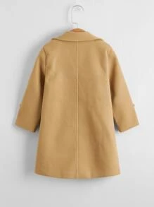 Cô Gái Trẻ Đôi ngực Cổ áo Áo khoác - Lạc đà - Xem 2