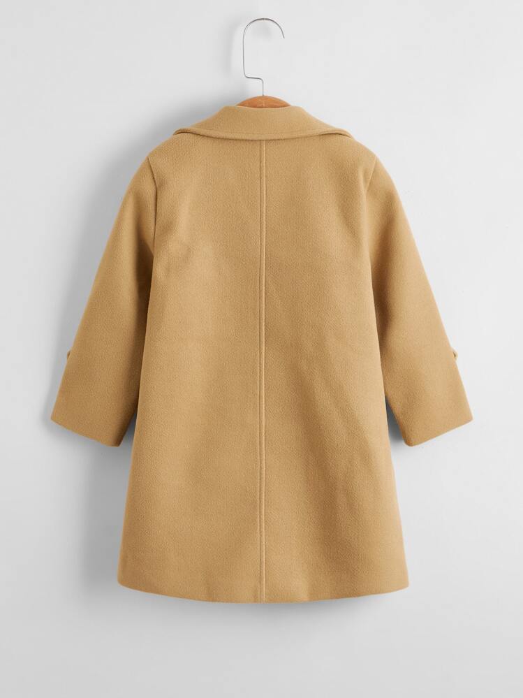 Cô Gái Trẻ Đôi ngực Cổ áo Áo khoác - Lạc đà - Xem 2