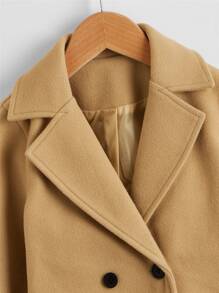 Cô Gái Trẻ Đôi ngực Cổ áo Áo khoác - Lạc đà - Xem 3