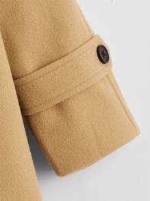 Cô Gái Trẻ Đôi ngực Cổ áo Áo khoác - Lạc đà - Xem 4