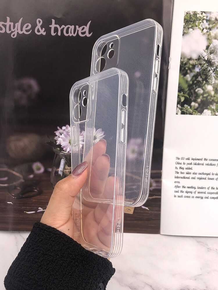 2 chiếc ốp điện thoại trong suốt tương thích với iPhone 11,IPhone 13,IPhone 14 Pro Max - Trong sáng - Xem 6
