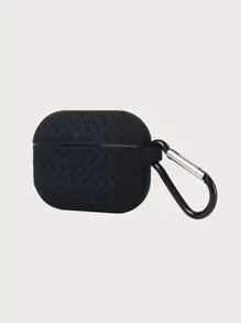 編織紋案airpods1/2及airpods Pro保護殼 - 黑色 - 查看 1