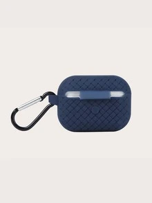 Woven Pattern Case Compatible With Airpods - Royal Blue - View 2