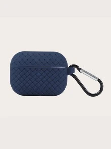 Woven Pattern Case Compatible With Airpods - Royal Blue - View 3