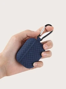Woven Pattern Case Compatible With Airpods - Royal Blue - View 5