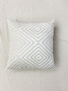 Plaid Cushion Cover Without Filler - Beige - View 1