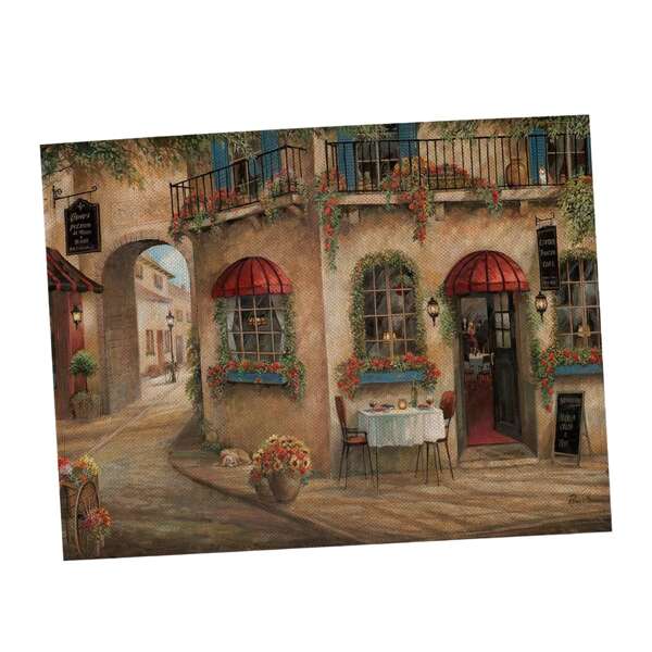 

Vintage Building Print Placemat, Multicolor