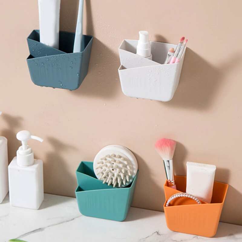 

1pc Wall Mounted Random Bathroom Storage Box, Multicolor