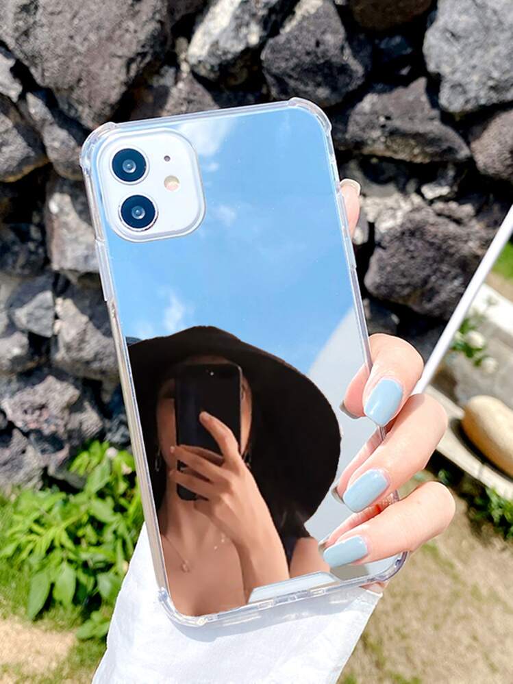 Mirror Phone Case Compatible With IPhone 11,IPhone 13,IPhone 14 Pro Max - Silver - View 1
