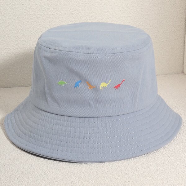 

Cartoon Graphic Bucket Hat, Baby blue