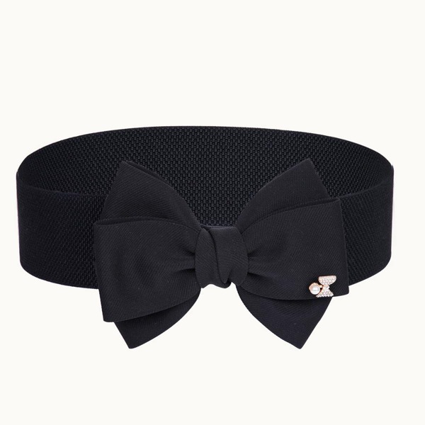 

Bow Knot Decor Belt, Black