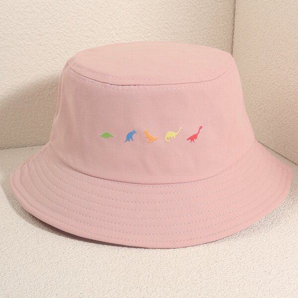 

Cartoon Graphic Bucket Hat, Pink