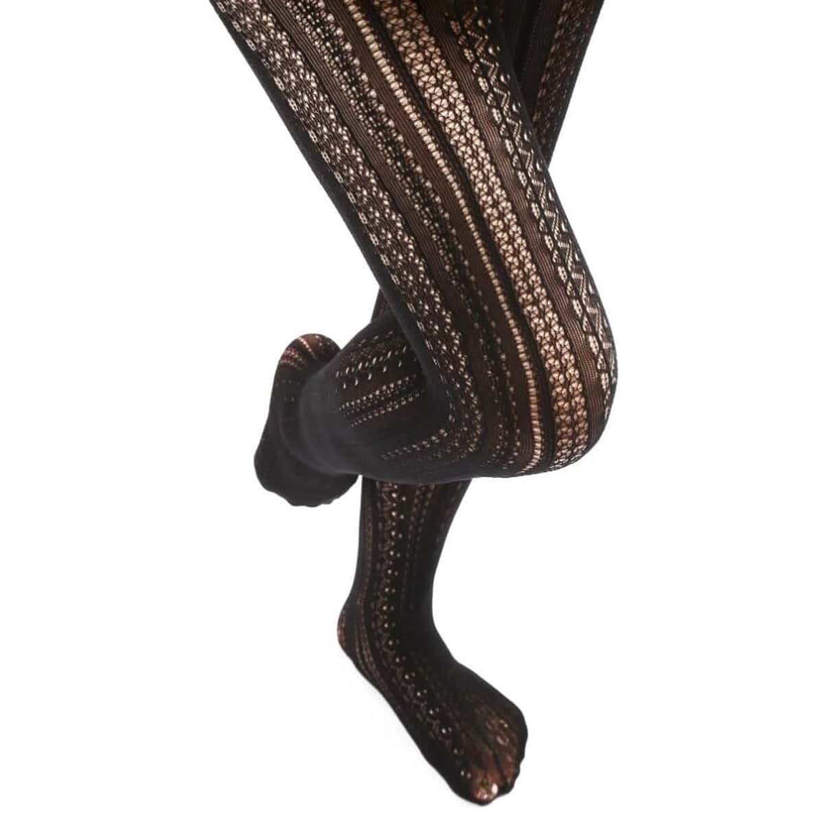 

1pair Hollow Out Tights, Black