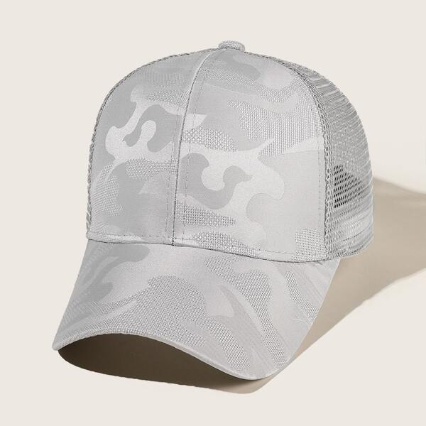 

Contrast Mesh Baseball Cap, Grey