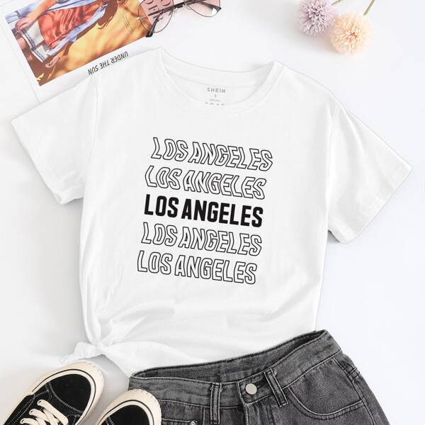 

Letter Graphic Short Sleeve Tee, White
