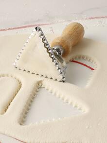 1set Ramandan Square & Triangle Shape Combination 2pcs Wooden Handle Zinc Alloy Dumpling & Noodle Cutter Set, Dumpling & Noodle Cutter 2pcs Set, Zinc Alloy Dumpling Mould, Baking Tool For Home Kitchen - Multicolor - View 8