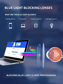 1 件装金属几何多边形 Tr 眼镜 眼镜配件 女士 - 無色 - 查看 4