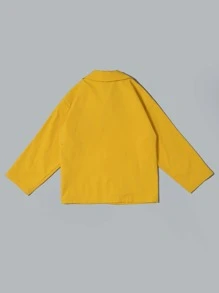 Niños Cazadora con bolsillo delantero - Amarillo - Ver 2