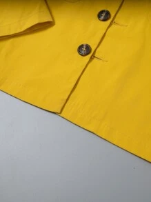 Niños Cazadora con bolsillo delantero - Amarillo - Ver 4