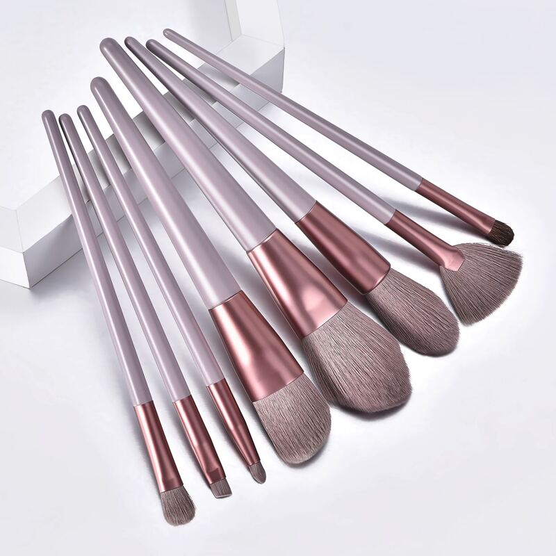 

8pcs Makeup Brush Set, Mauve purple