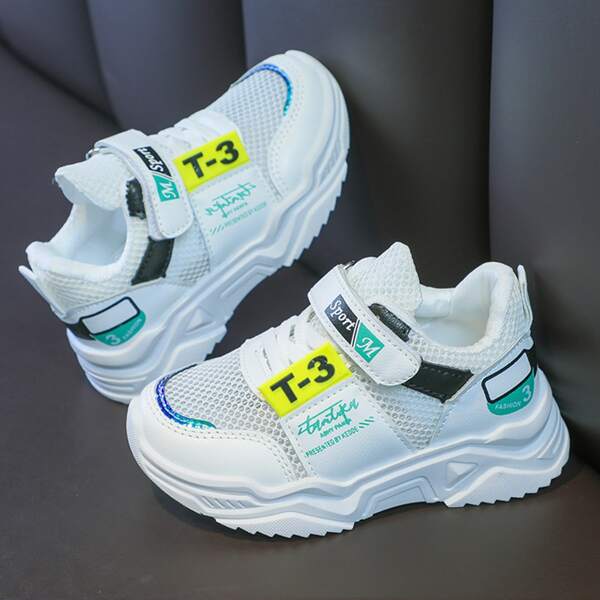 

Toddler Girls Letter Graphic Velcro Strap Sneakers, White