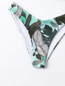 3packs Tropical Ruffle Bikini Set & Beach Skirt - Multicolor - View 4