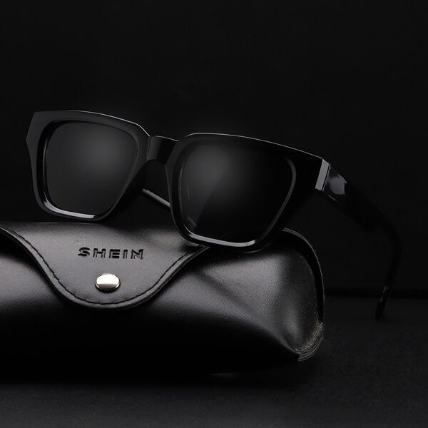 

Men Square Frame Sunglasses, Black
