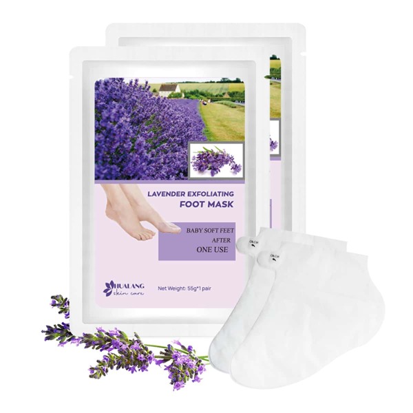 

1pair Lavender Foot Exfoliator, White