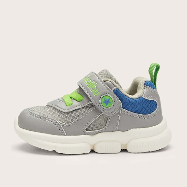 

Toddler Boys Letter Graphic Velcro Strap Sneakers, Grey