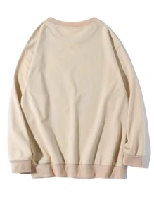 Manfinity EMRG Men Slogan Graphic Sweatshirt - Khaki - View 2