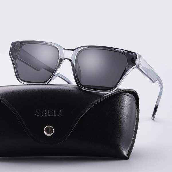 

Men Geometric Frame Sunglasses, Grey