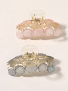 3pcs Acrylic Hair Claw - Multicolor - View 2