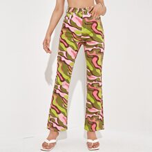 Camo Flare Leg Jeans