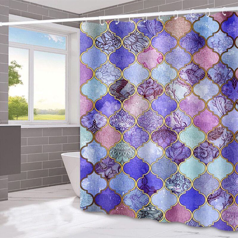 

Geometric Pattern Shower Curtain, Multicolor