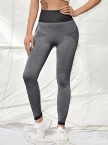 Quần Leggings Thể thao Nữ Sọc - Màu xám đen - Xem 4