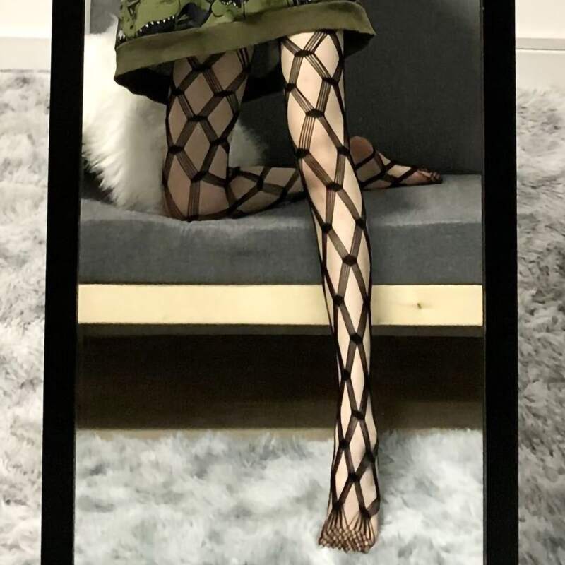 

1pair Hollow Out Tights, Black