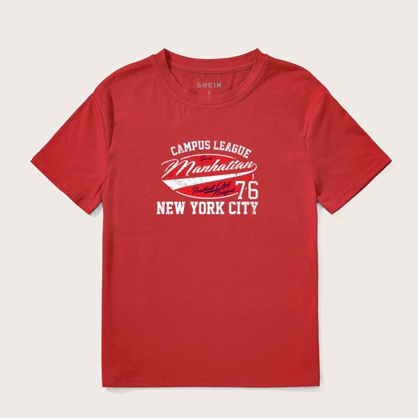 

Letter Graphic Tee, Red