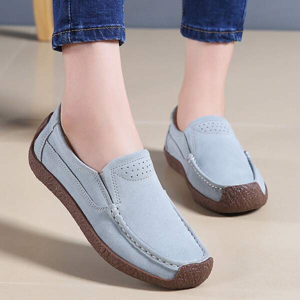 

Minimalist Leather Loafers, Dusty purple