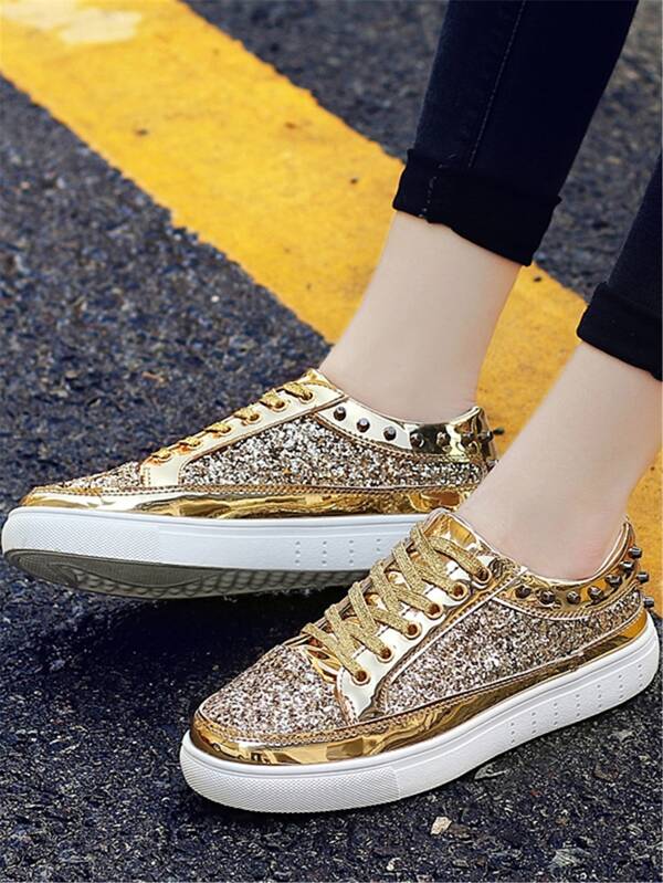 mens sequin sneakers