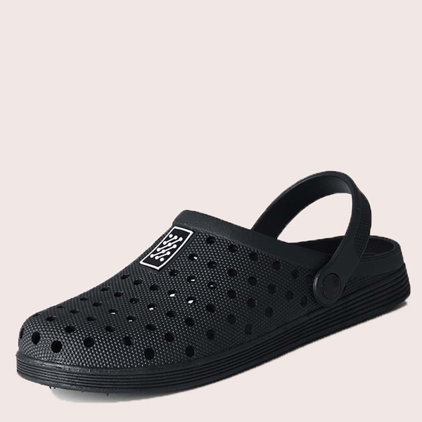 

Men Hollow Out Slingback Sandals, Black