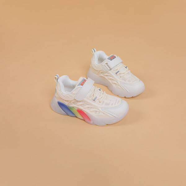 

Girls Velcro Strap Sneakers, Beige
