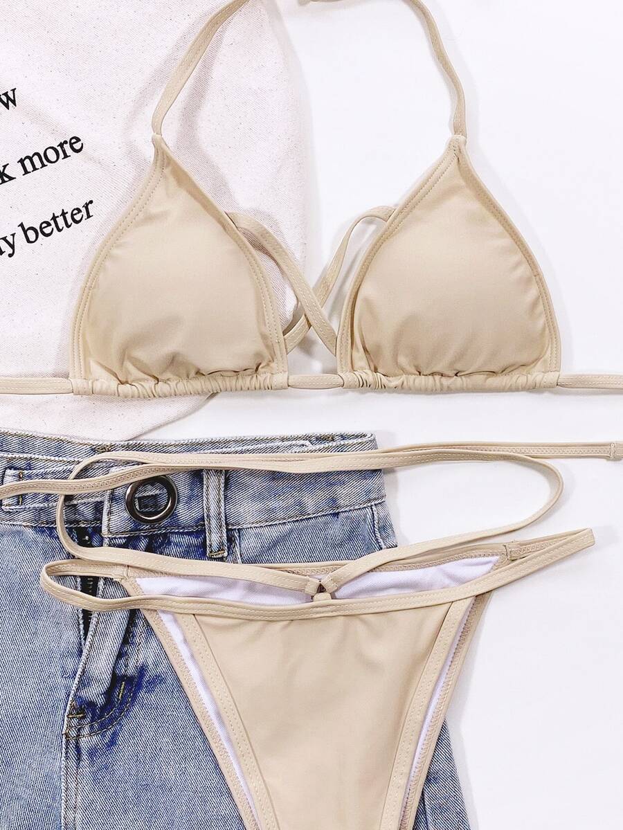 Micro Triangle Thong Bikini | SHEIN USA