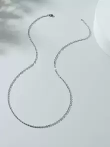 時尚流行男士不銹鋼簡約圈形耳環，適合珠寶禮物和時尚外觀 - 銀色 - 查看 1