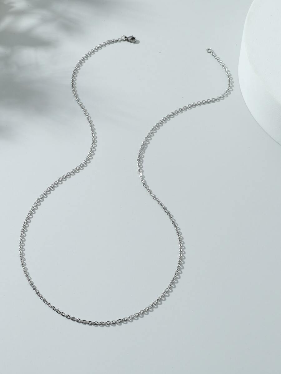 時尚流行男士不銹鋼簡約圈形耳環，適合珠寶禮物和時尚外觀 - 銀色 - 查看 1