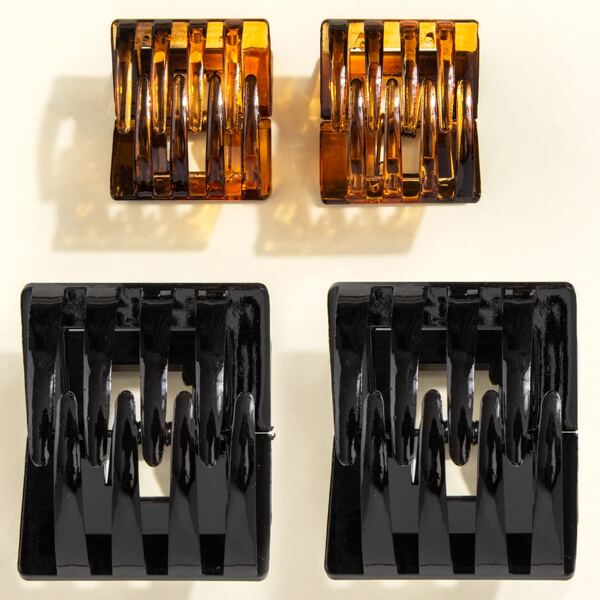 

4pcs Simple Hair Claw, Multicolor
