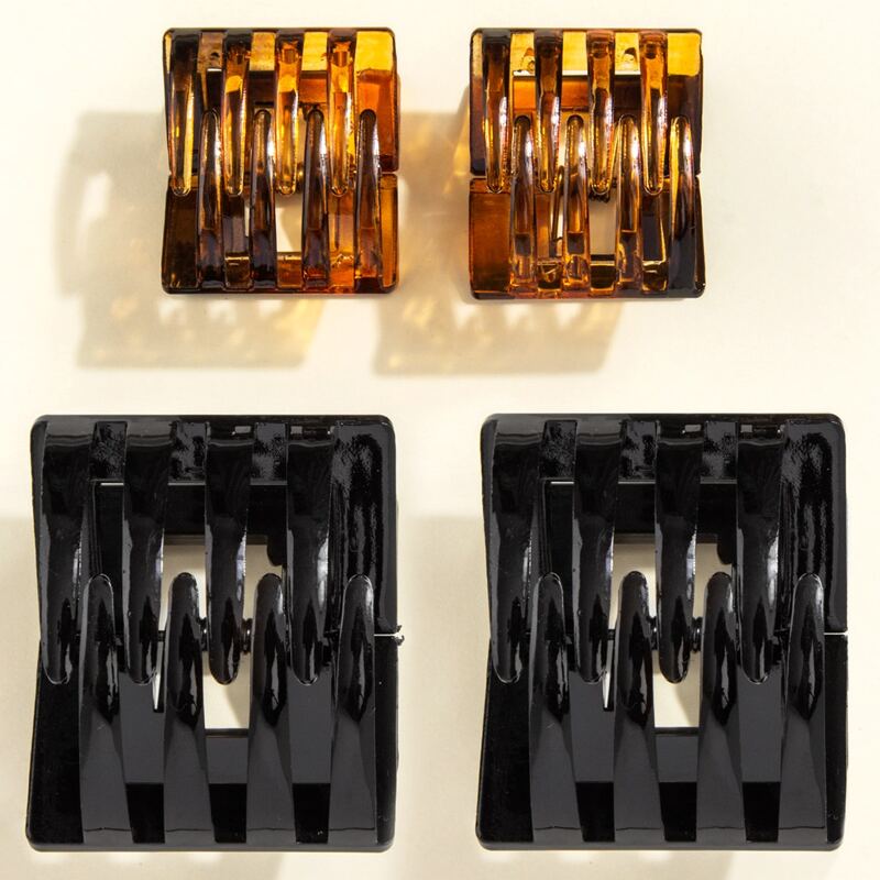 

4pcs Simple Hair Claw, Multicolor