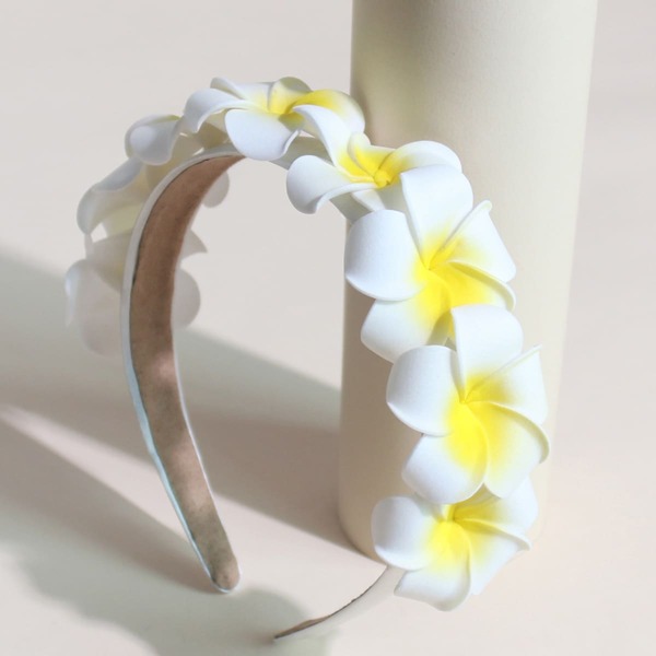 

Toddler Girls Flower Decor Headband, White