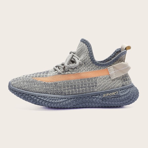 

Knit Panel Lace Up Front Running Shoes, Multicolor
