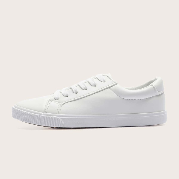 

Minimalist Lace Up Front Skate Shoes, White
