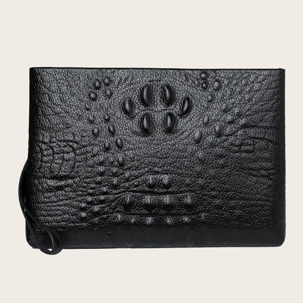 

Men Textured Clutch Bag, Black